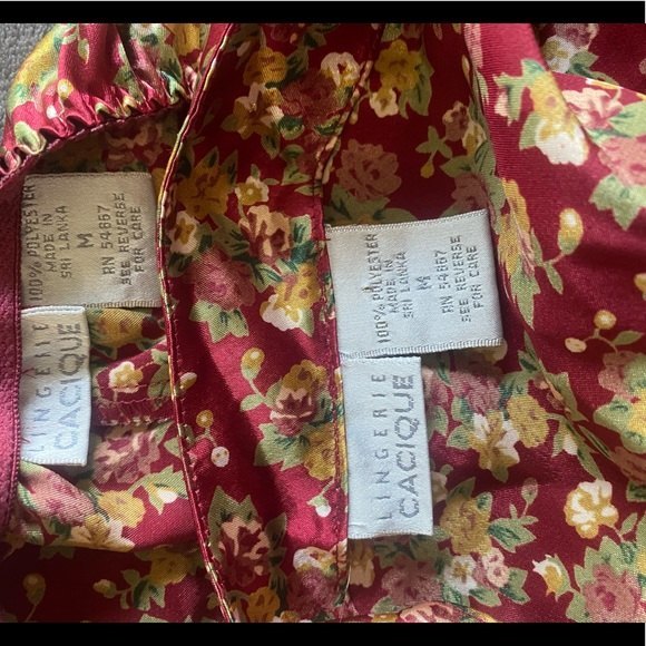 Cacique Red Floral Lingerie Tank and Shorts Set - Picture 7 of 7